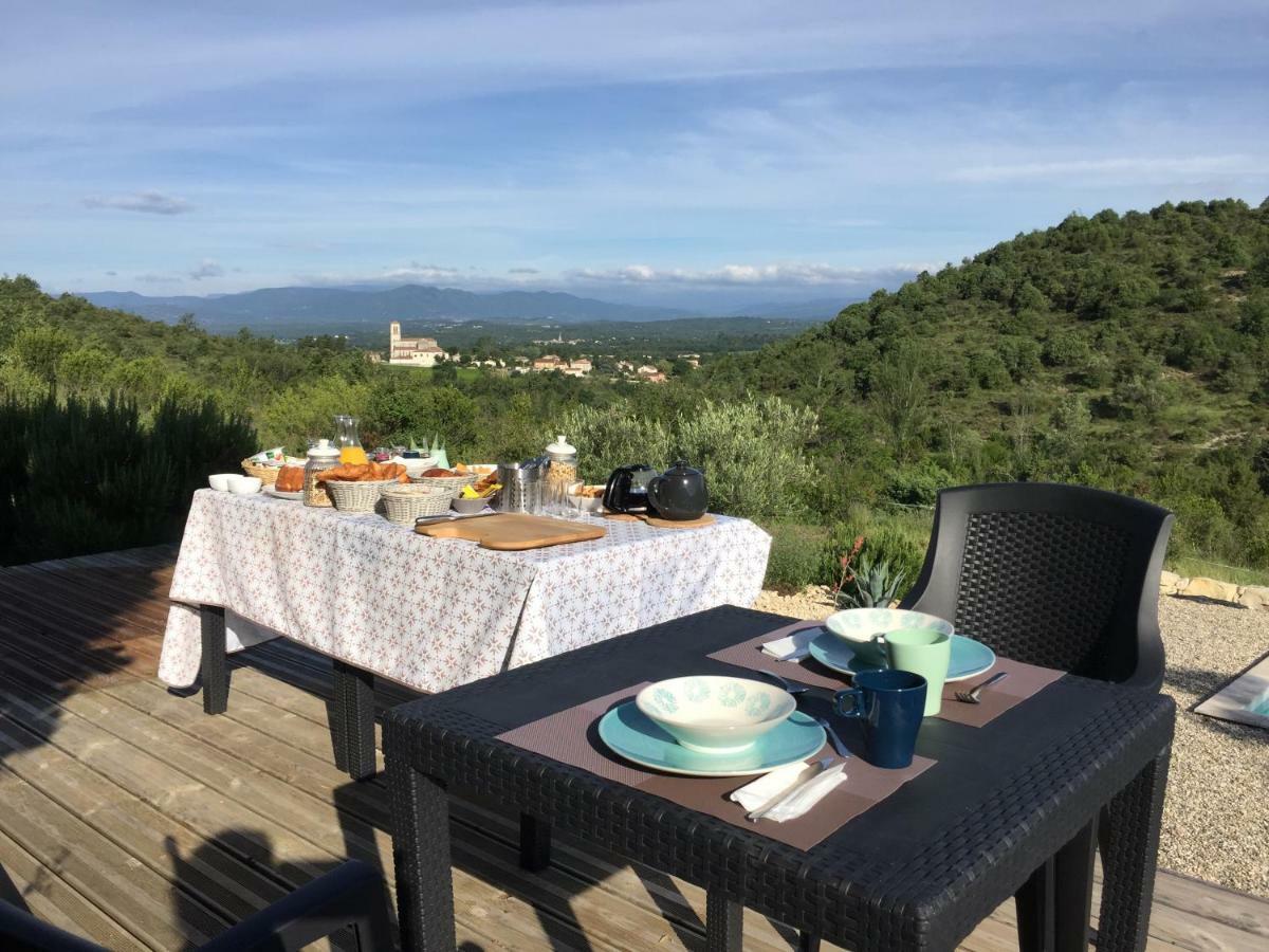 Les Agaves Piscine Panoramique Vue Exceptionnelle Bed and Breakfast Grospierres Εξωτερικό φωτογραφία